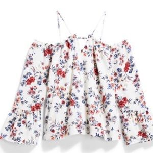 Skies are Blue cold shoulder long bell sleeve L